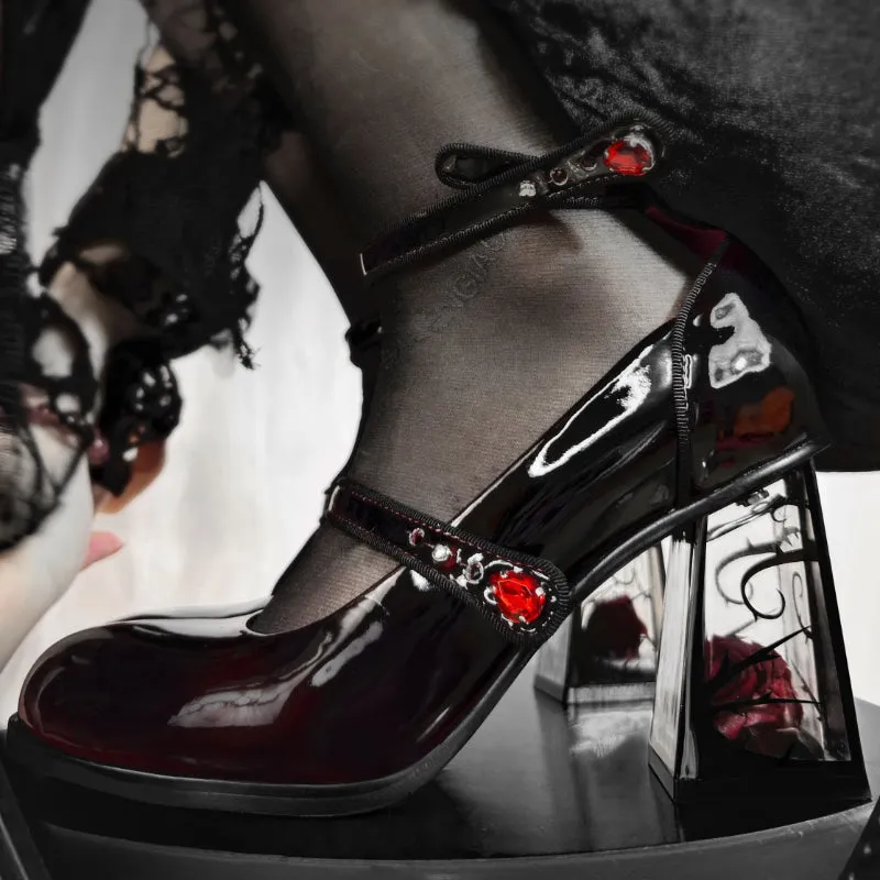 Subculture Cool Hot Rose Heeled Shoes