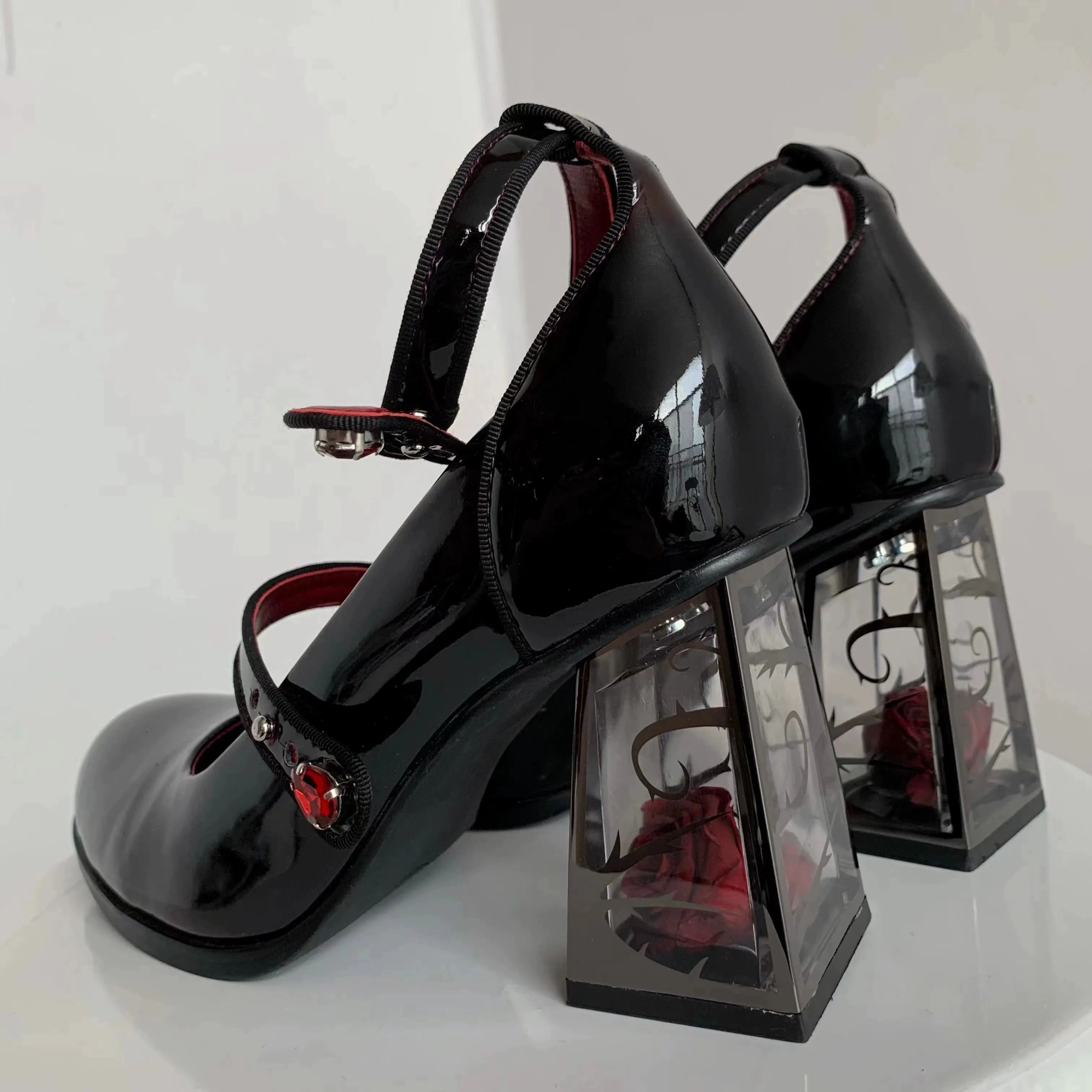 Subculture Cool Hot Rose Heeled Shoes