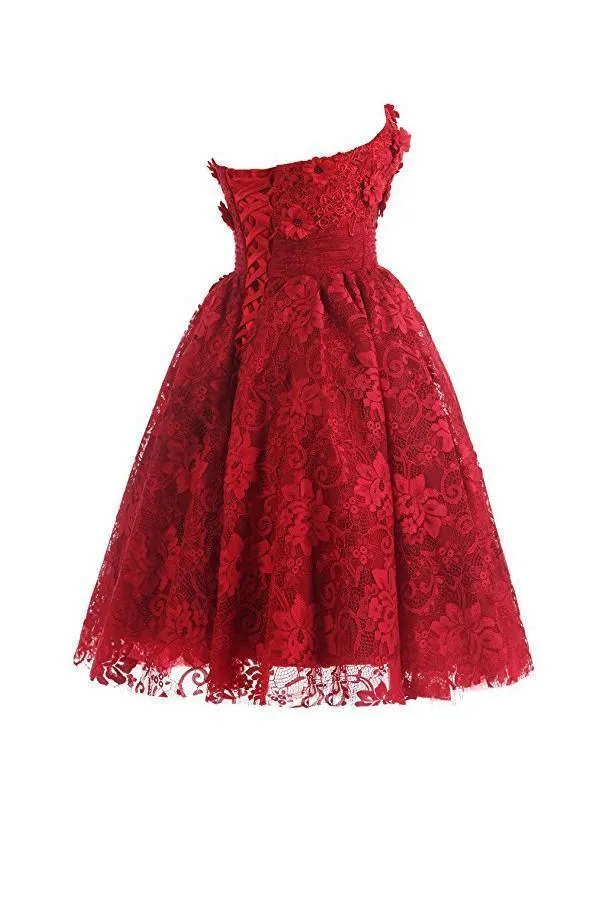 Sweetheart Knee Length Burgundy Homecoming Dresses Cocktail Dress PG070