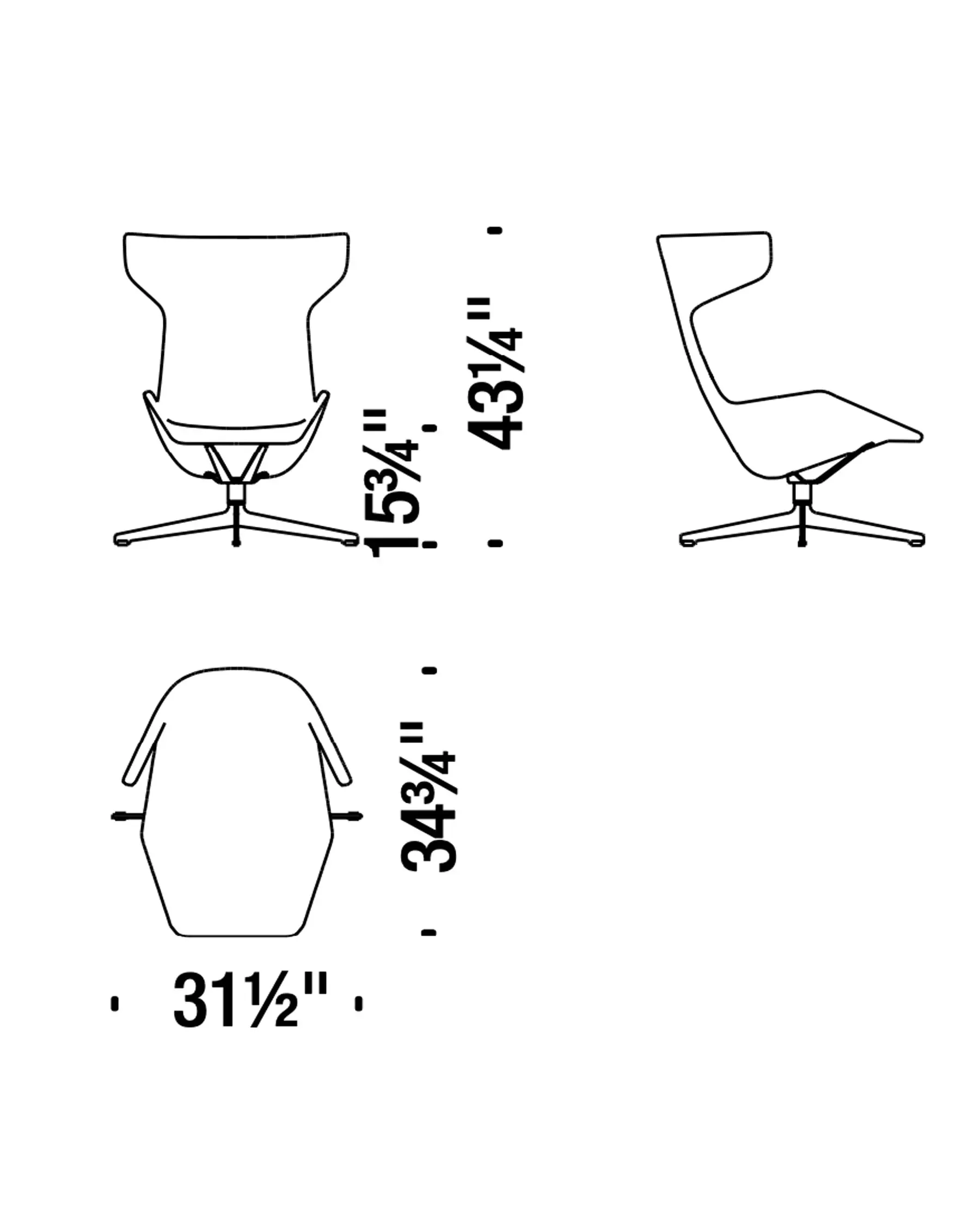 Take a Line for a Walk - Swivel Armchair