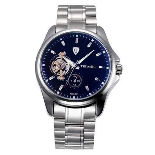 TEVISE Brand Mechanical Watch Fashion Stainless Steel Strap Business Men Wrist Watch 8377-001