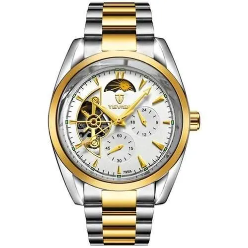 TEVISE Business Styele Mechanical Watch Elegant Fine Steel Fashion Men Wrist Watch 795A
