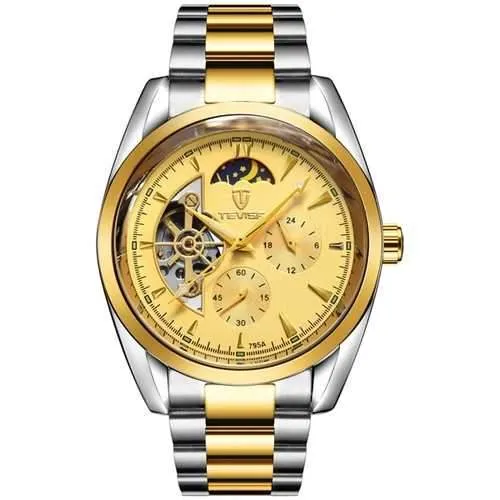 TEVISE Business Styele Mechanical Watch Elegant Fine Steel Fashion Men Wrist Watch 795A