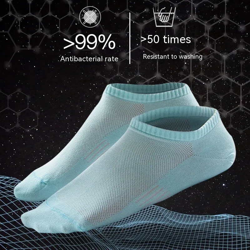 Thin Antibacterial Candy-colored Low Cut Short Tube Women's Socks
