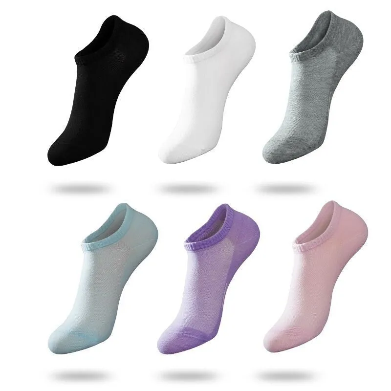 Thin Antibacterial Candy-colored Low Cut Short Tube Women's Socks