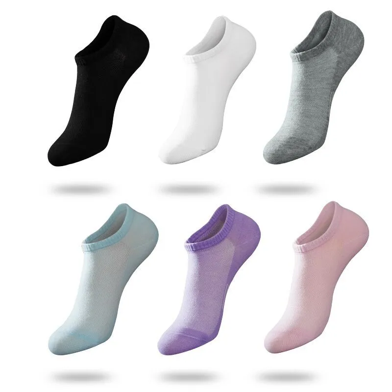Thin Antibacterial Candy-colored Low Cut Short Tube Women's Socks