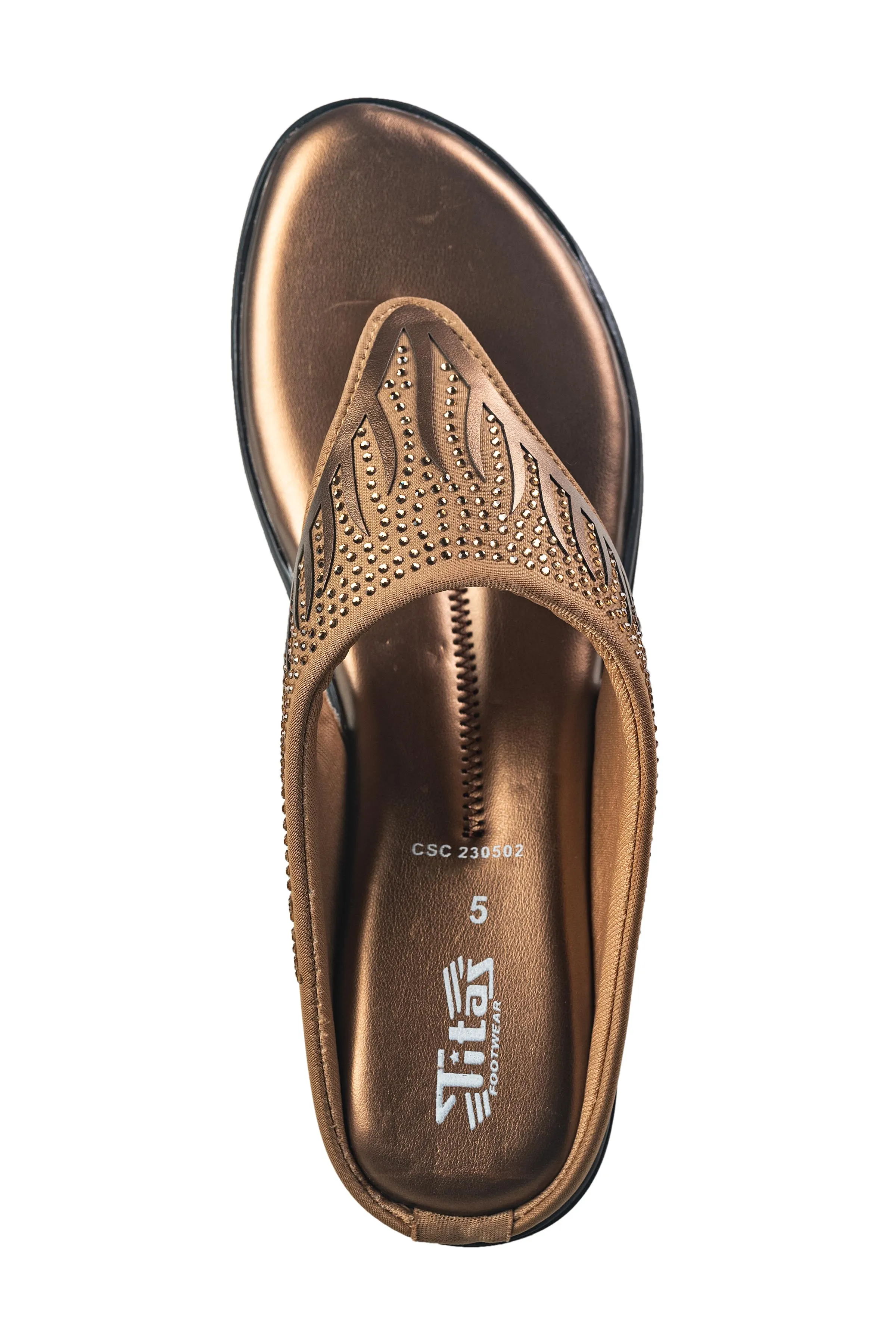 Titas Ladies Copper Chappal