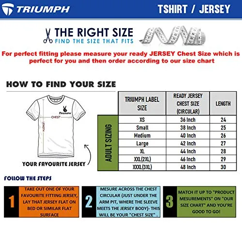 Triumph Unisex Sublimated Football Jersey Dark Light White Size S