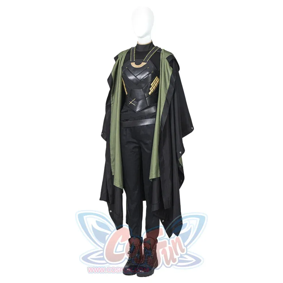 TV Show Loki Sylvie Cosplay Costume Dark Green Version C00654