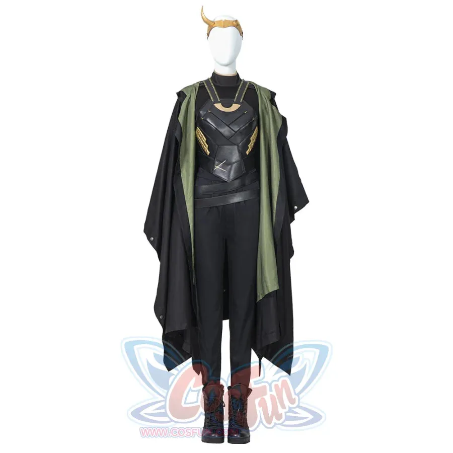 TV Show Loki Sylvie Cosplay Costume Dark Green Version C00654