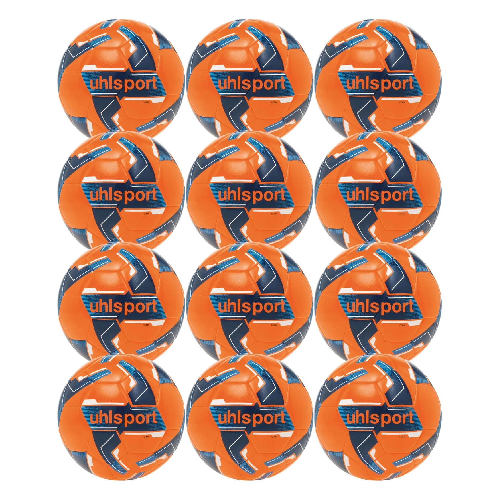 Uhlsport Team Training Football Size 5 Pack of 12 - Orange