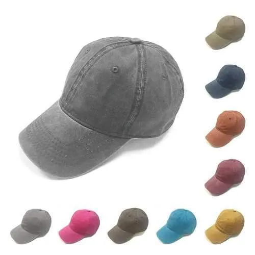Unisex Men Denim Washed Baseball Cap Women Vintage Adjustable Snapback Hat