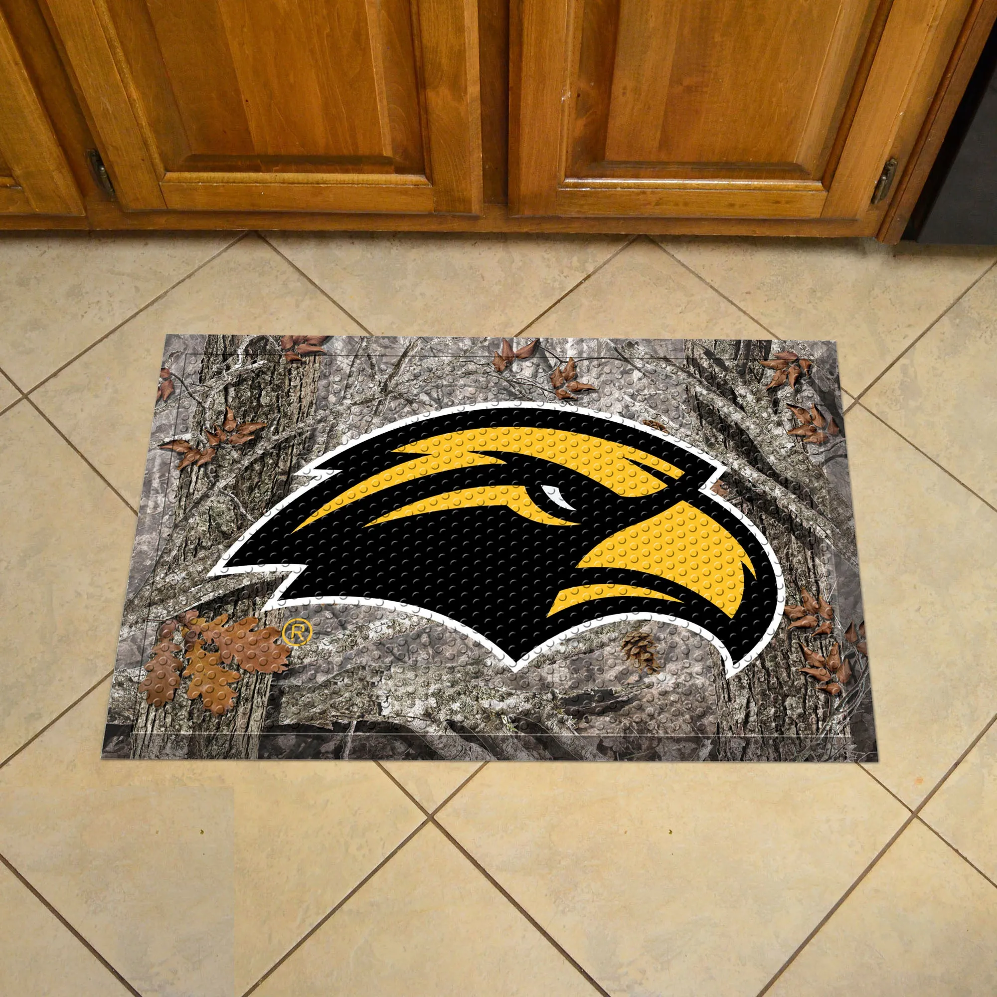 Univ of Southern Mississippi Camo Scraper Mat