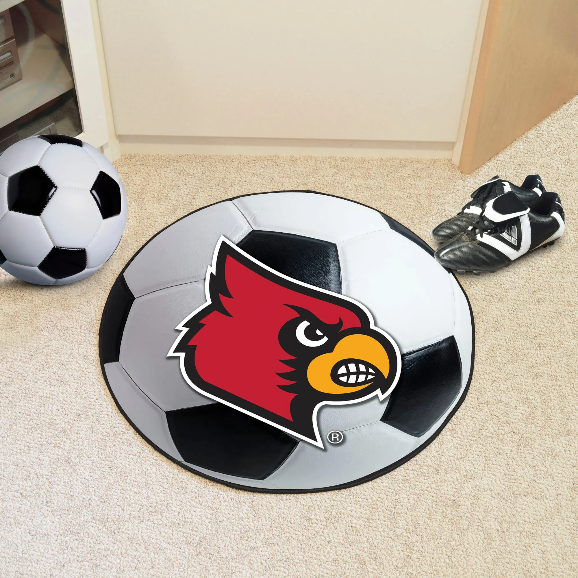 University of Louisville Soccer Ball Mat