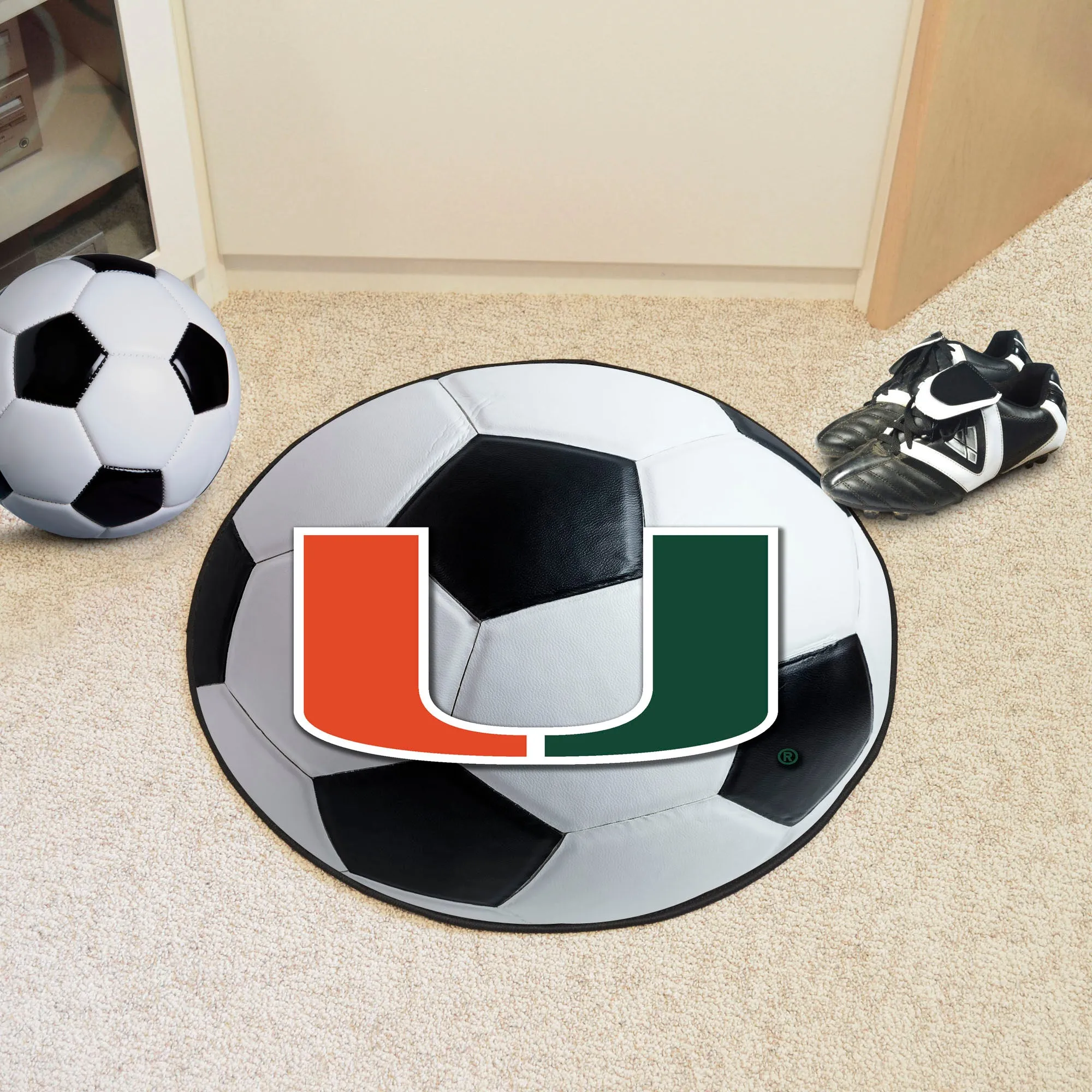 University of Miami Soccer Ball Mat