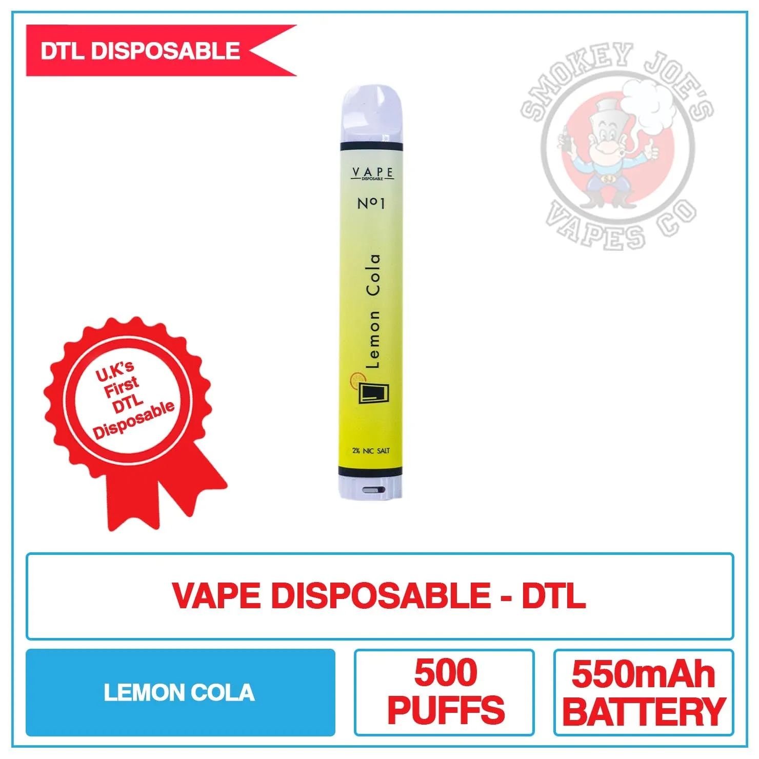 Vape Disposable - Lemon Cola - 20mg
