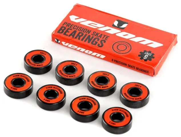 Venom Abec 9 Skateboard Bearings & Venom Bearing Lubricant Pack