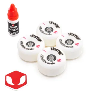 Venom Skateboards Classic Skateboard Wheels with ABEC 11 Bearings Pre Installed