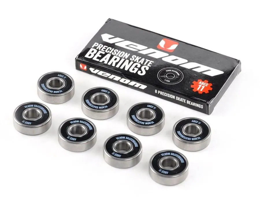 Venom Skateboards Classic Skateboard Wheels with ABEC 11 Bearings Pre Installed