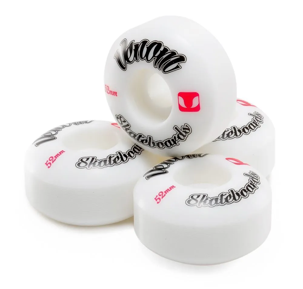 Venom Skateboards Classic Skateboard Wheels with ABEC 11 Bearings Pre Installed
