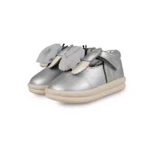 Vlindy Shoes | Silver Grey Metallic Leather