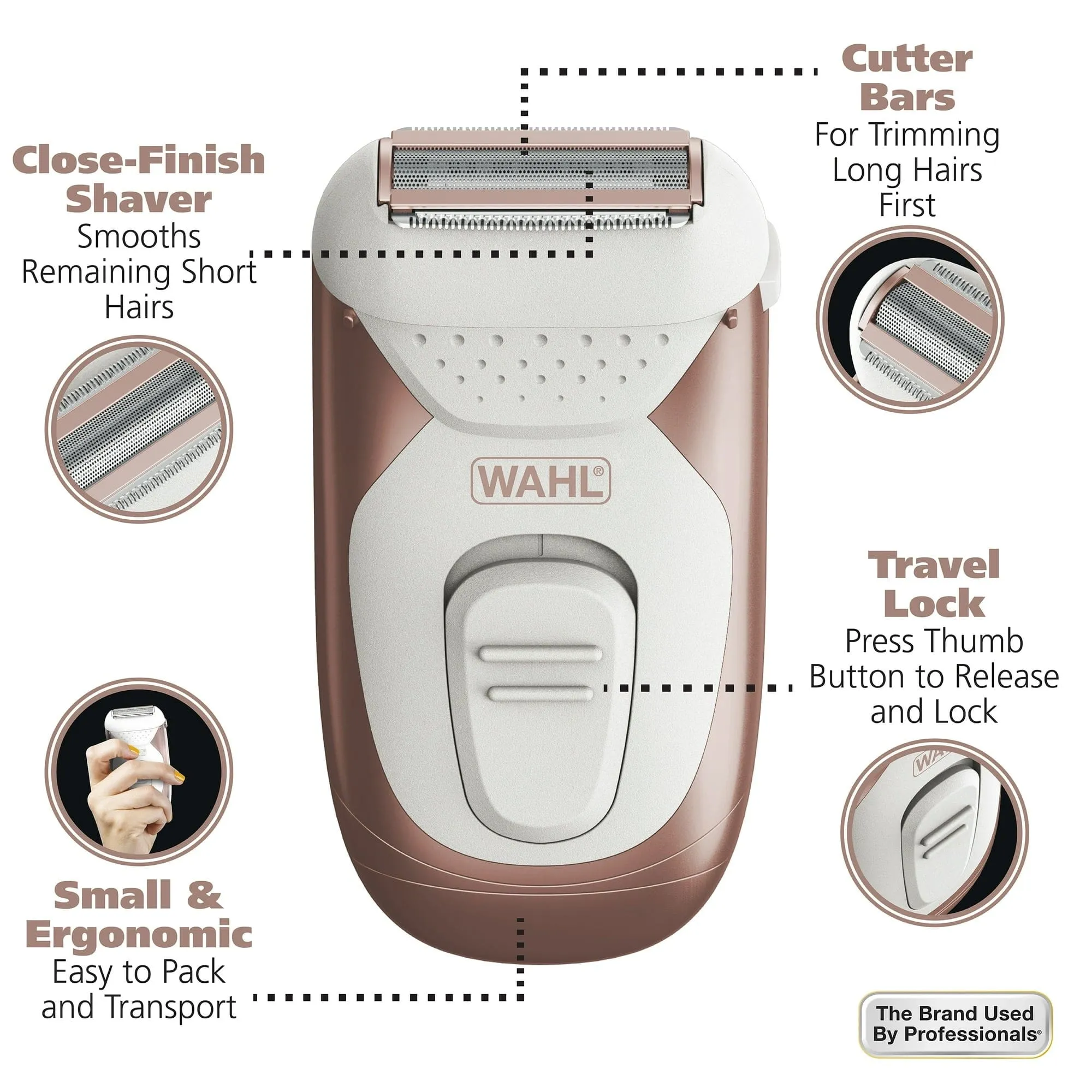 Wahl Smooth Confidence, Ladies Waterproof, Battery Shaver WT3024992
