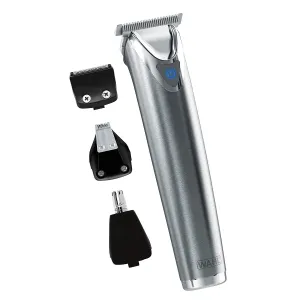Wahl Stainless Steel Lithium Ion  Beard Trimmer for Men, Hair Clippers, Shavers, Nose Ear Trimmers, Rechargeable All in One Men's Grooming Kit - Model 9818