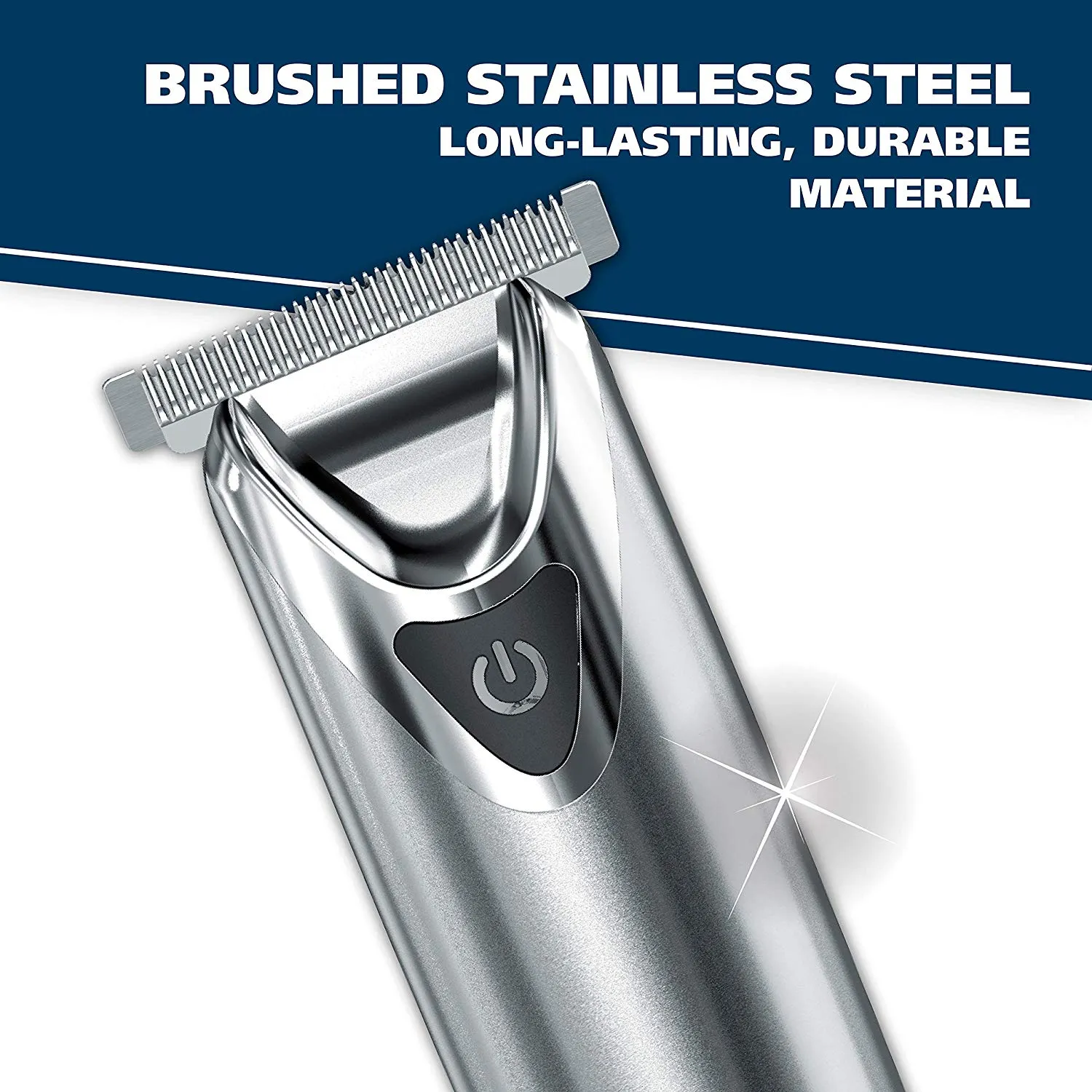 Wahl Stainless Steel Lithium Ion  Beard Trimmer for Men, Hair Clippers, Shavers, Nose Ear Trimmers, Rechargeable All in One Men's Grooming Kit - Model 9818
