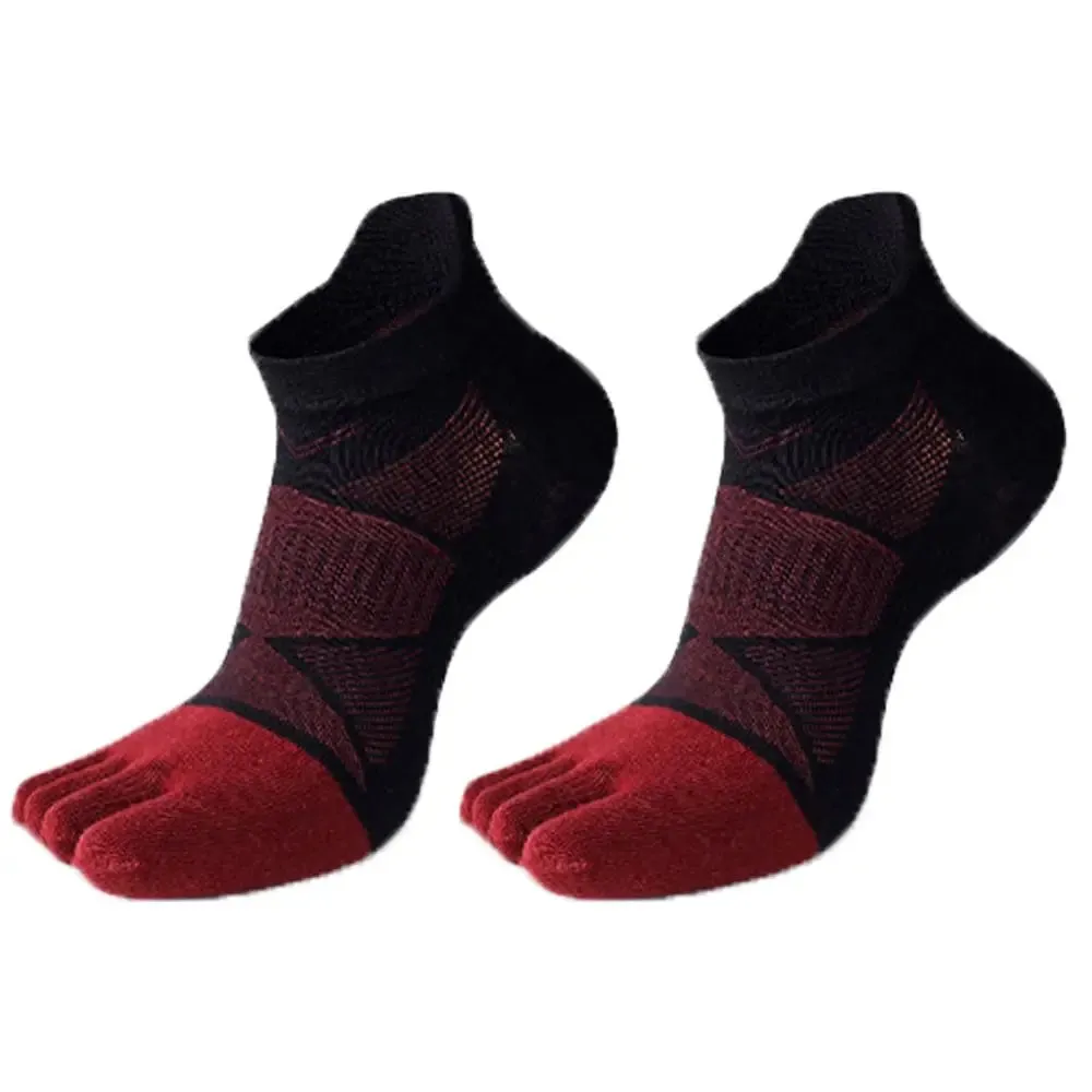 Warmth and Comfort for Winter: Cotton Five Toe Socks for Men's Soccer and Running