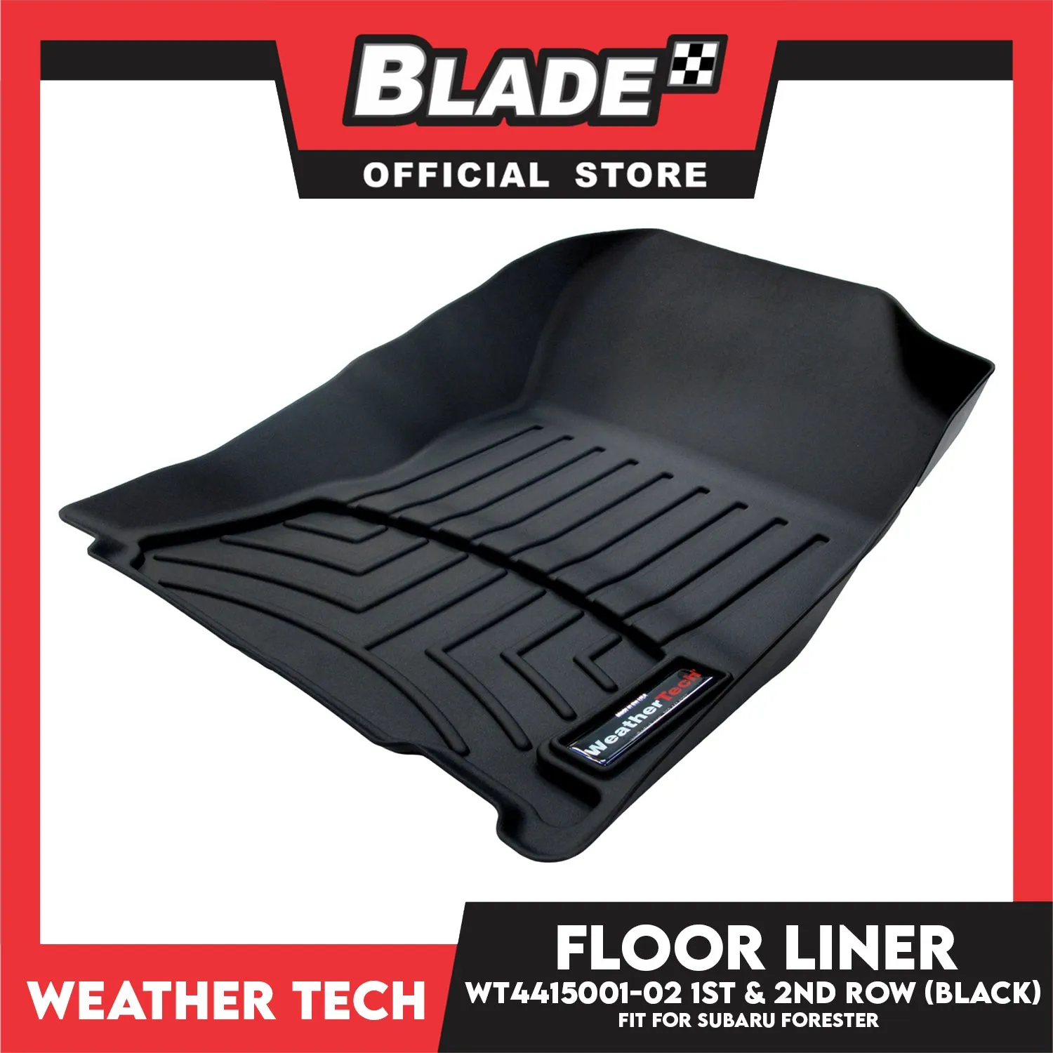 WeatherTech Floor Liner WT4415001-02 1st & 2nd Row (Black) Fit for Subaru Forester