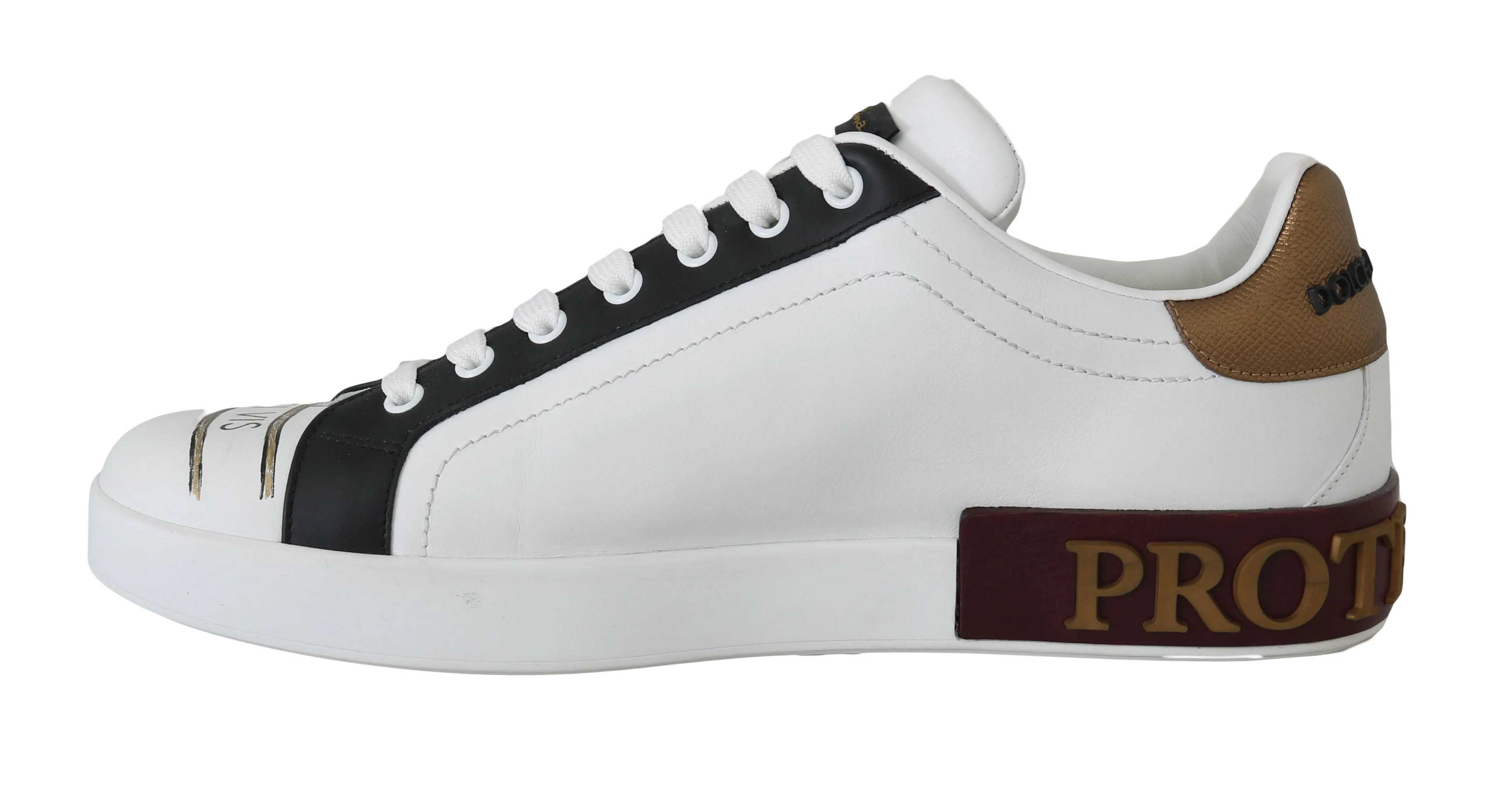 White Leather Heart San Michele Sneakers