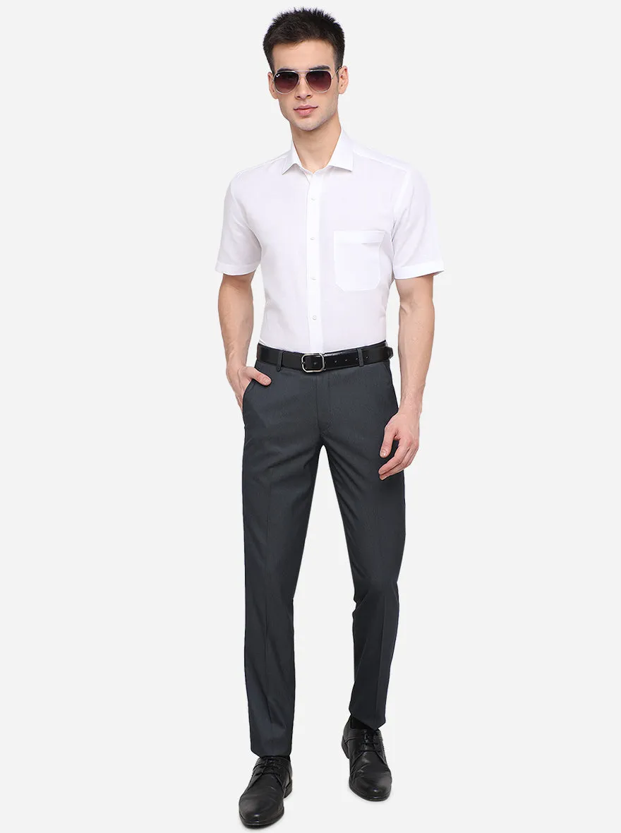 White Solid Regular Fit Formal Shirt | Greenfibre