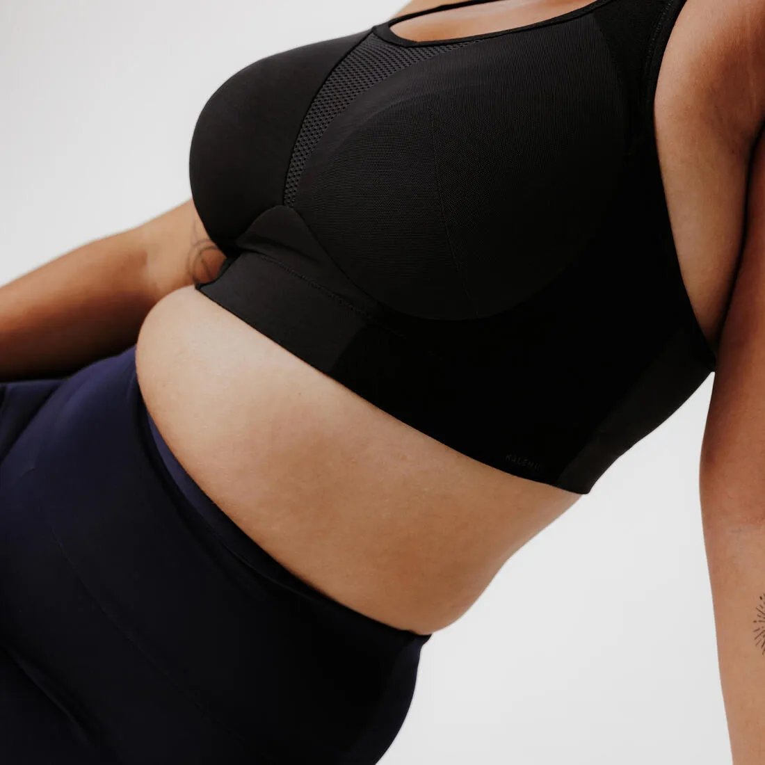 Women's High Support Convertible Strap Sports Bra, E-H Cups - Black