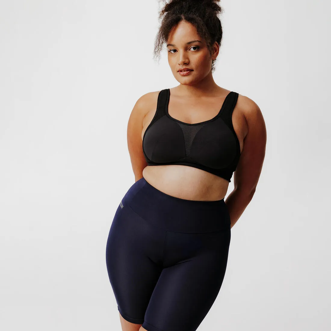Women's High Support Convertible Strap Sports Bra, E-H Cups - Black