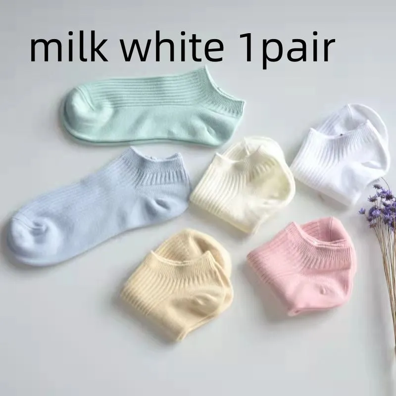 Women's Low-cut Athletic Socks Sweat-absorbent Short Waist Female Cotton Socks