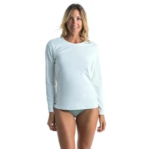 WOMEN’S SURFING LONG-SLEEVED UV-RESISTANT T-SHIRT MALOU GREIGE (UNDYED)