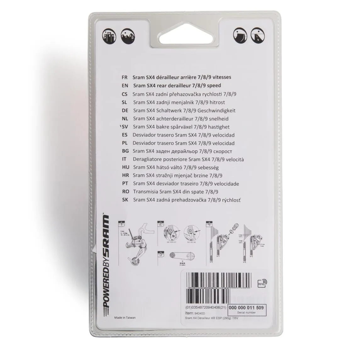 X4 7- to 9-Speed Rear Derailleur