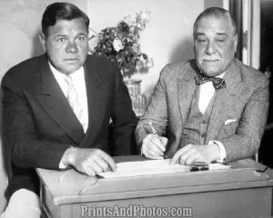 Yankees Babe Ruth & Col Jacob Ruppert 3306
