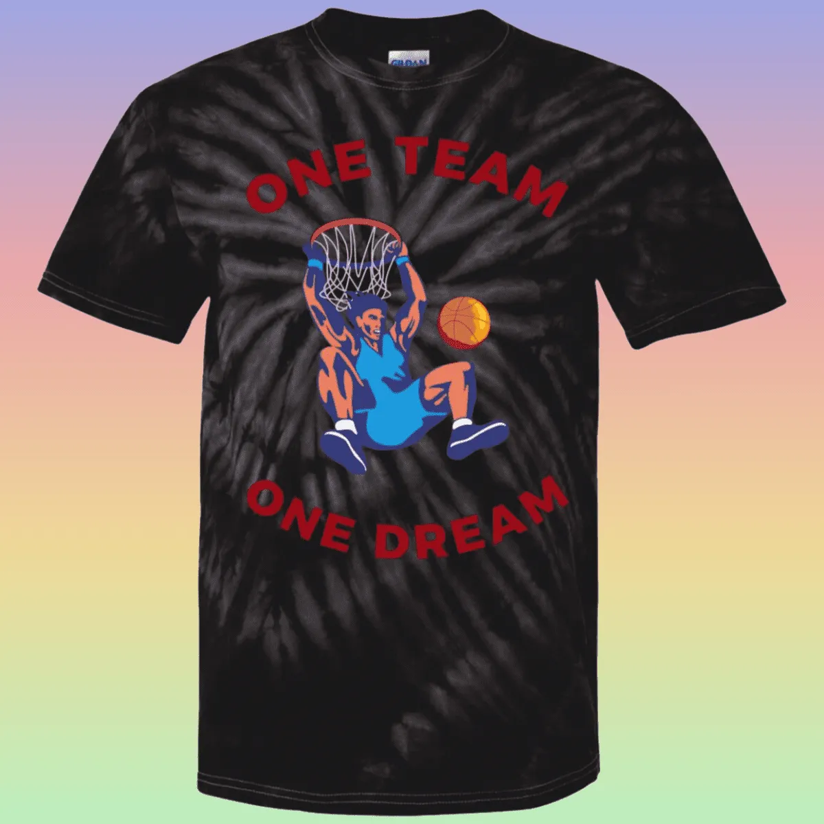 Youth Basketball Fan Tie Dye T-Shirt