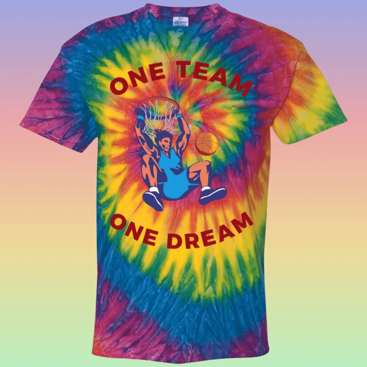 Youth Basketball Fan Tie Dye T-Shirt