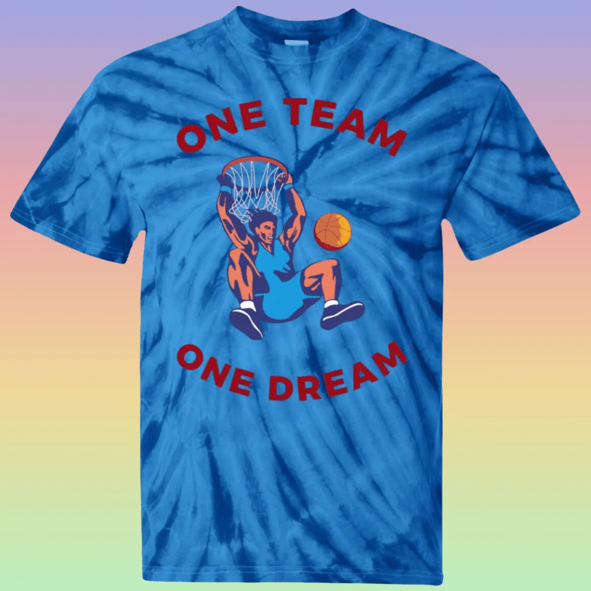 Youth Basketball Fan Tie Dye T-Shirt